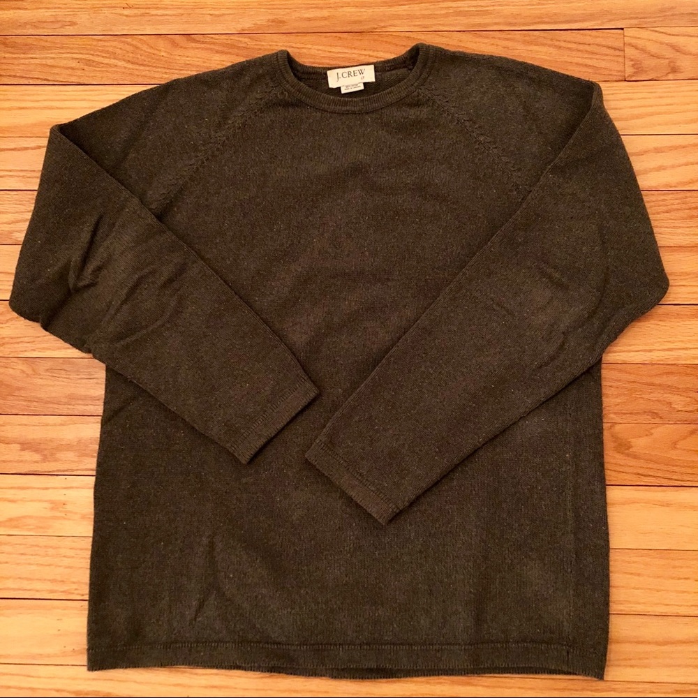J. Crew men’s green 100% cotton sweater LARGE TALL